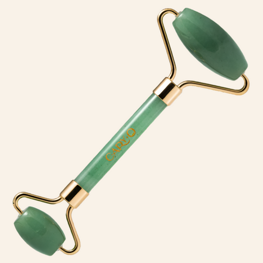 Rodillo facial cuarzo verde