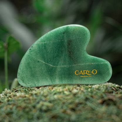 Gua Sha cuarzo verde