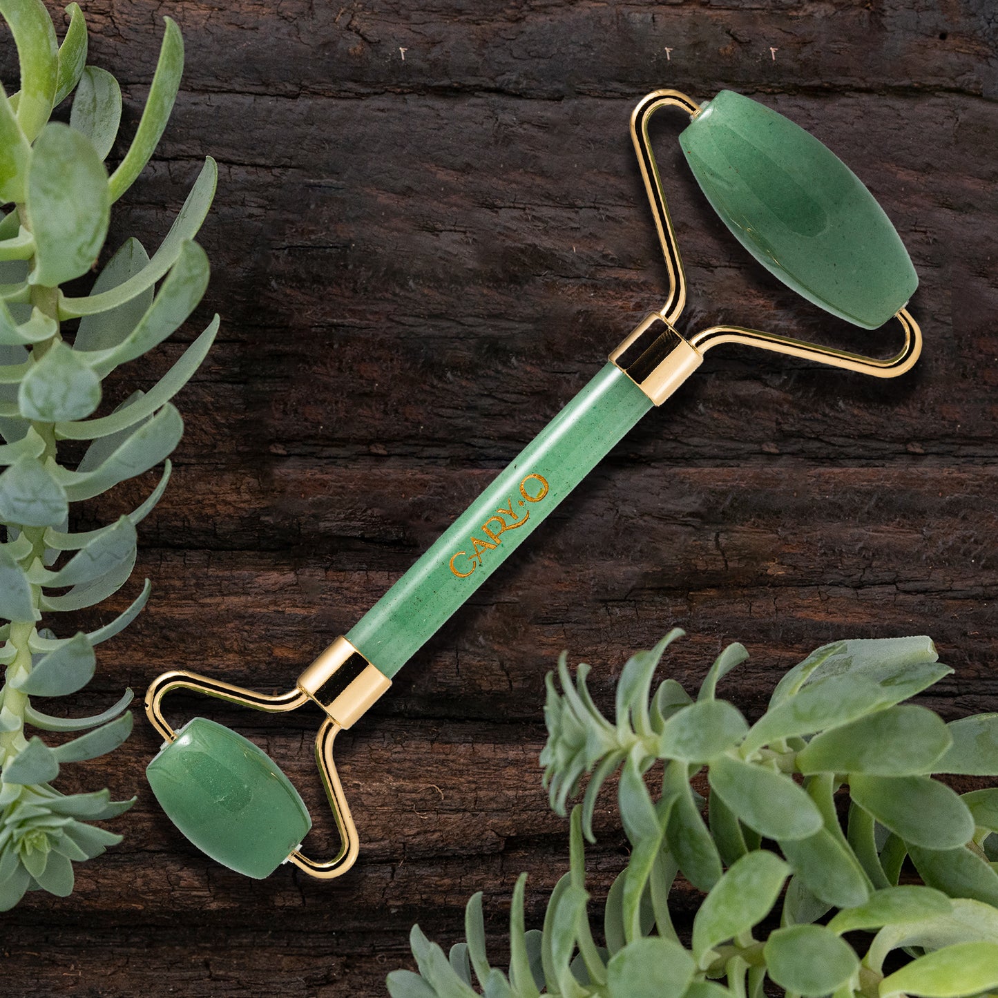 Rodillo facial cuarzo verde