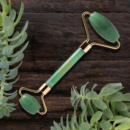 Rodillo facial cuarzo verde