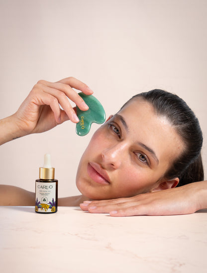 Gua Sha cuarzo verde